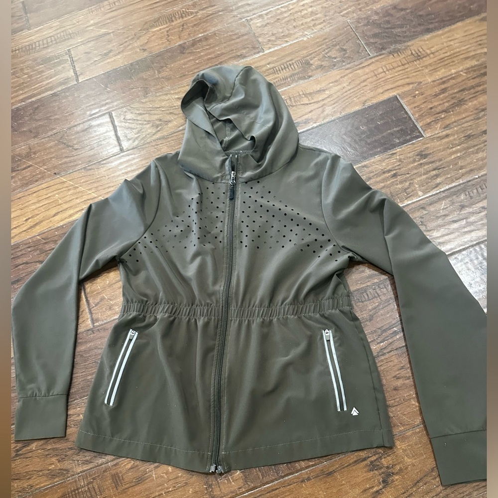 Women's Olive Hooded Jacket‎